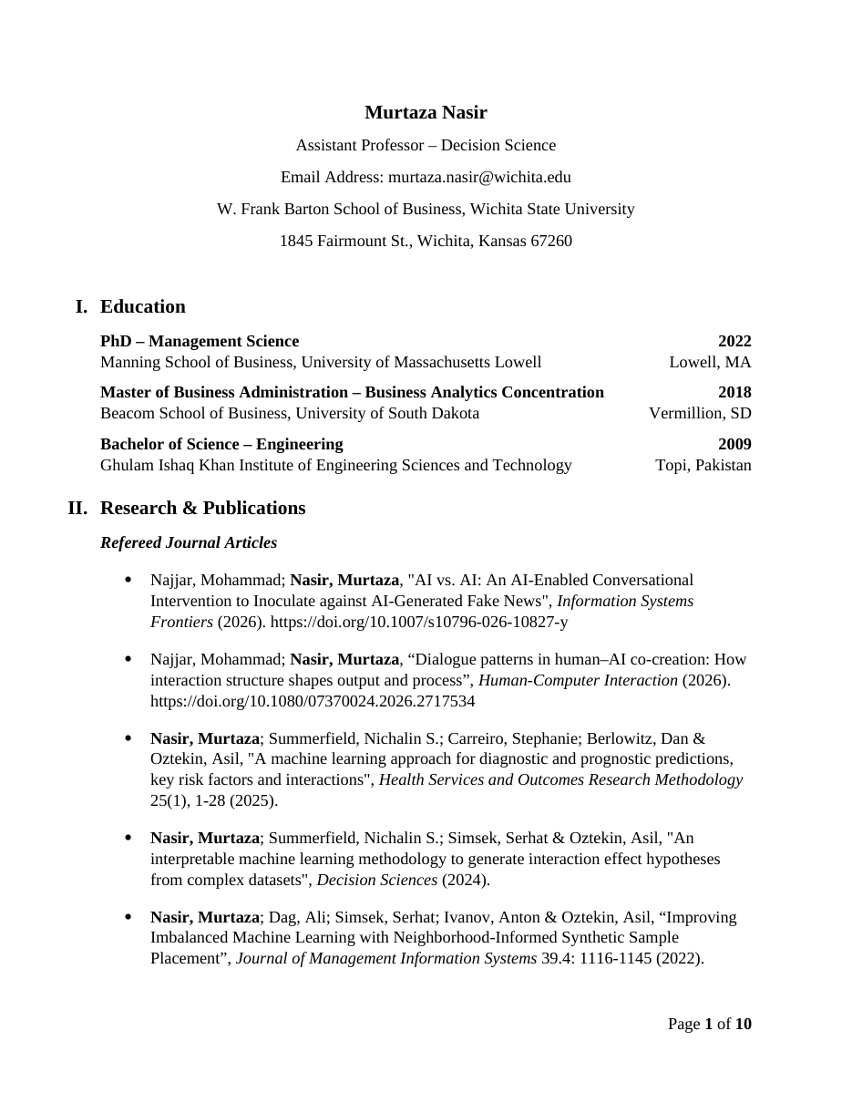 CV page 1