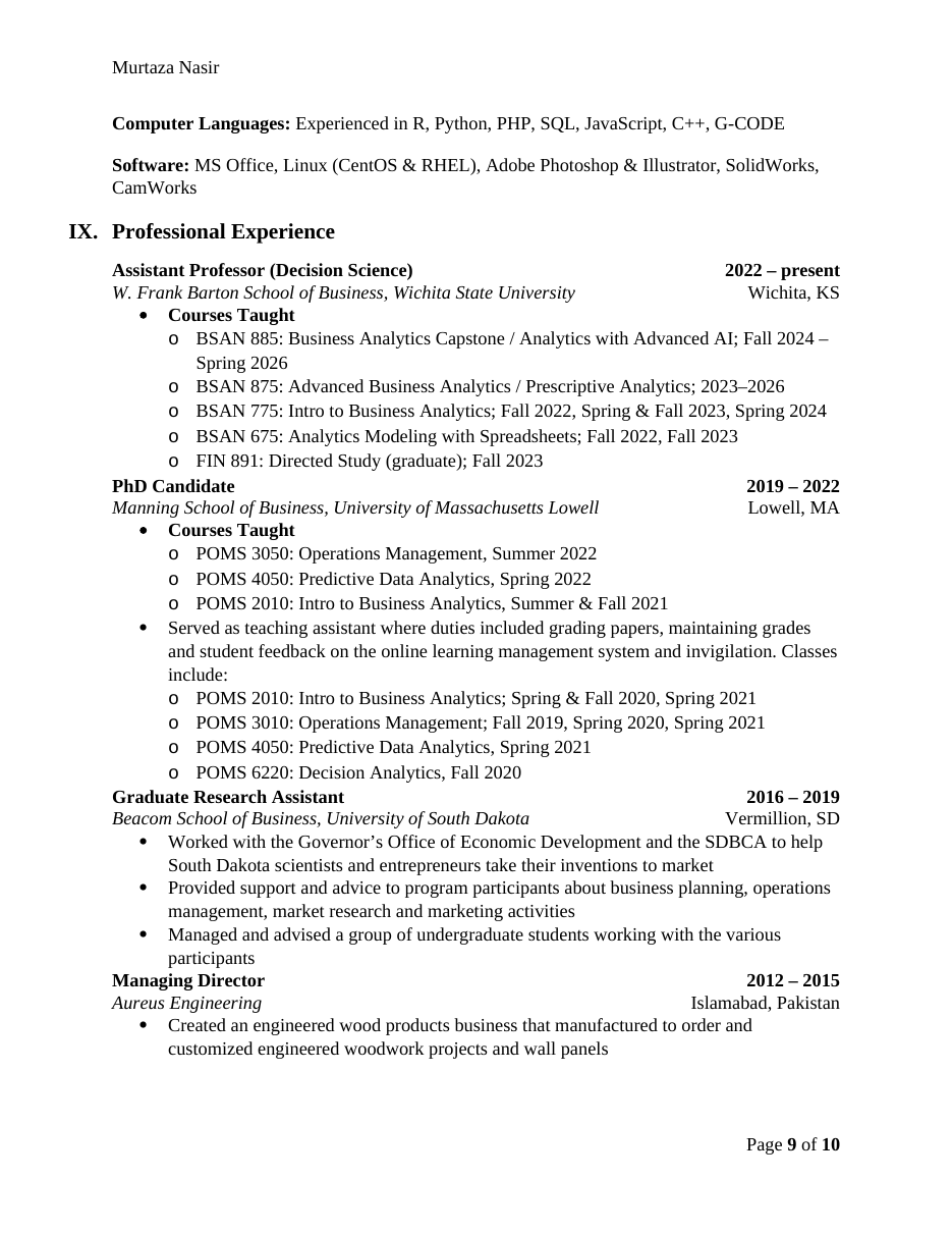 CV page 9